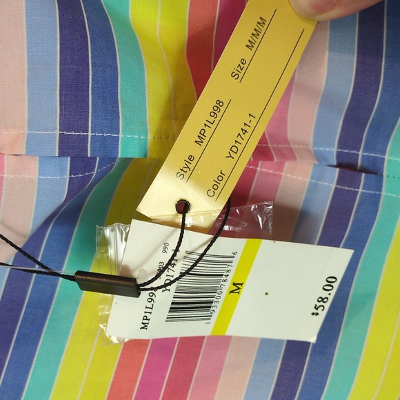 Melissa Paige Rainbow Stripe Swing High Low Hem Tank Top Women's Medium NWT - Picture 13 of 16